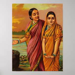 Radha, Goddess of Love by Raja Ravi Varma Poster