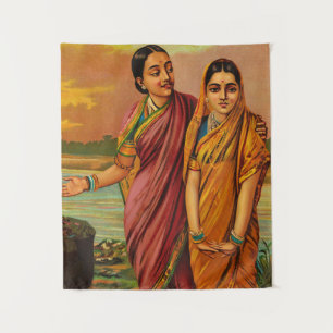 Radha, Goddess of Love by Raja Ravi Varma Tapestry