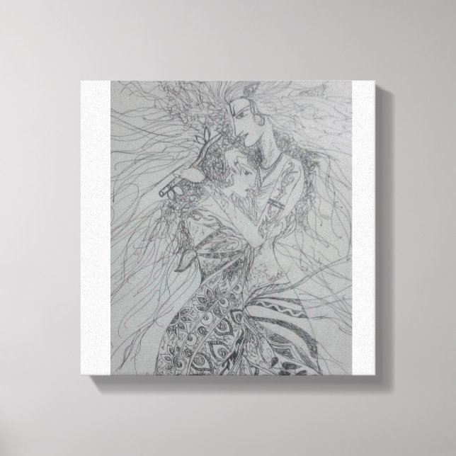 radha krishna canvas print (Front)