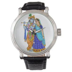 Radha Krishna Clock Watch