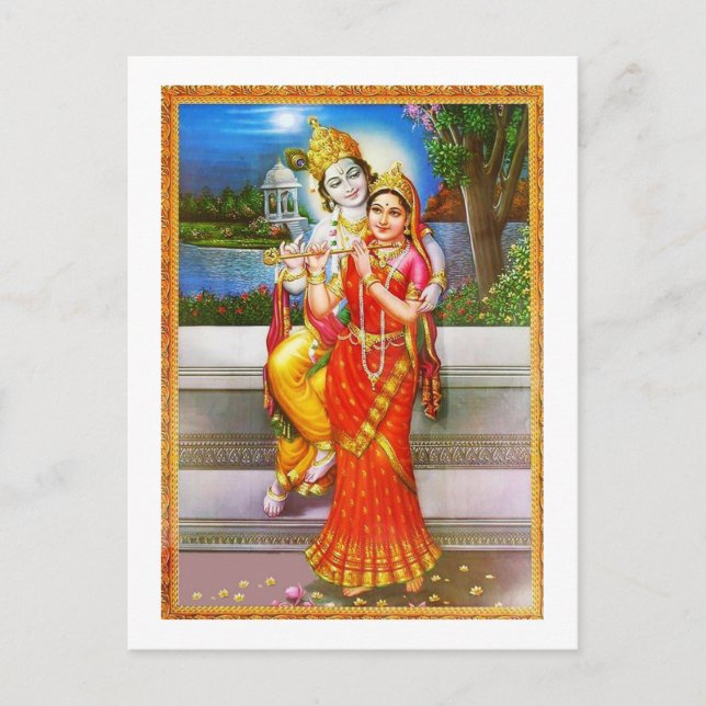 Radha KRISHNA  for Love, Peace n Prosperity Postcard (Front)