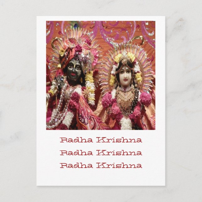 Radha KRISHNA  for Love, Peace n Prosperity Postcard (Front)