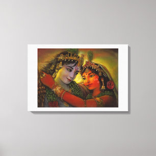 RADHA KRISHNA HINDU GODS CANVAS PRINT
