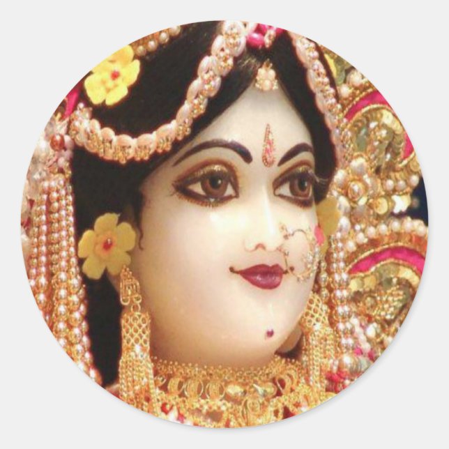RADHA Krishna - in my Heart Collection Classic Round Sticker (Front)