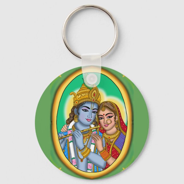 Radha Krishna Keychain (Front)