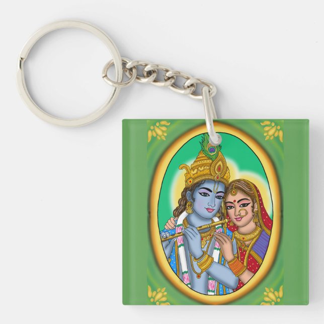 Radha Krishna Keychain (Front)