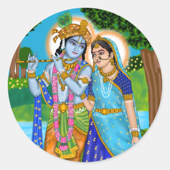 Radha Krishna Sticker (Front)