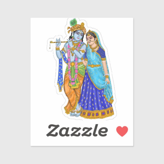Radha Krishna Sticker (Sheet)