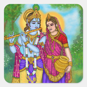 Radha Krishna Sticker