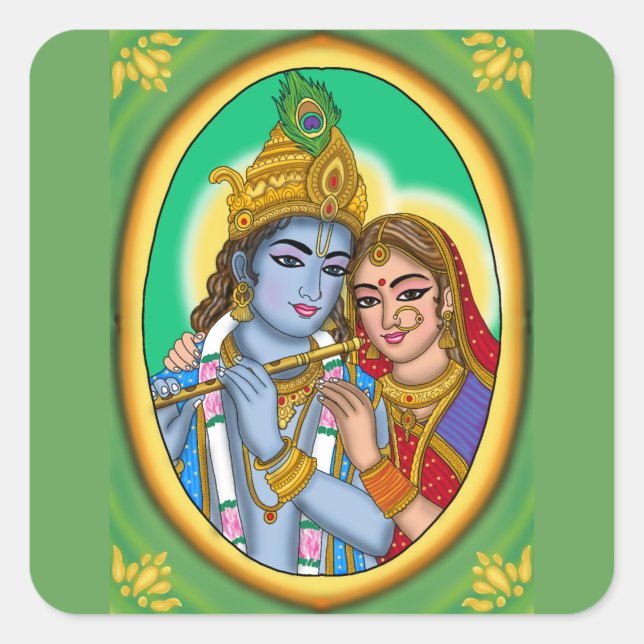 Radha Krishna Sticker (Front)