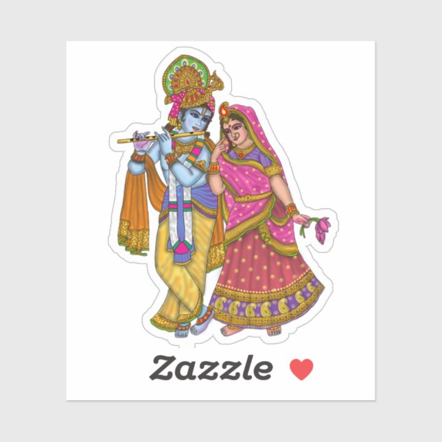 Radha Krishna Sticker (Sheet)