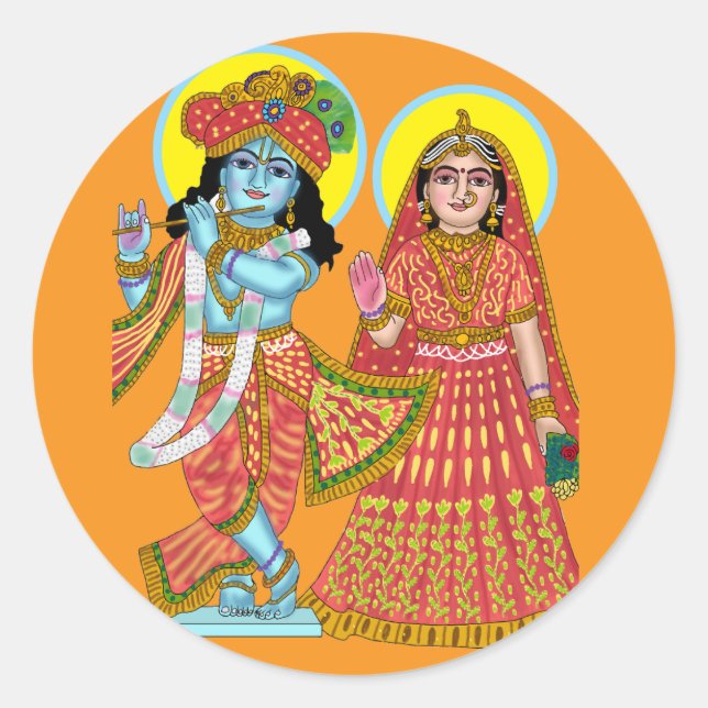 Radha Krishna Stickers (Front)