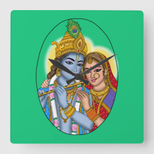 Radha Krishna Wall Clock