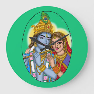 Radha Krishna Wall Clock