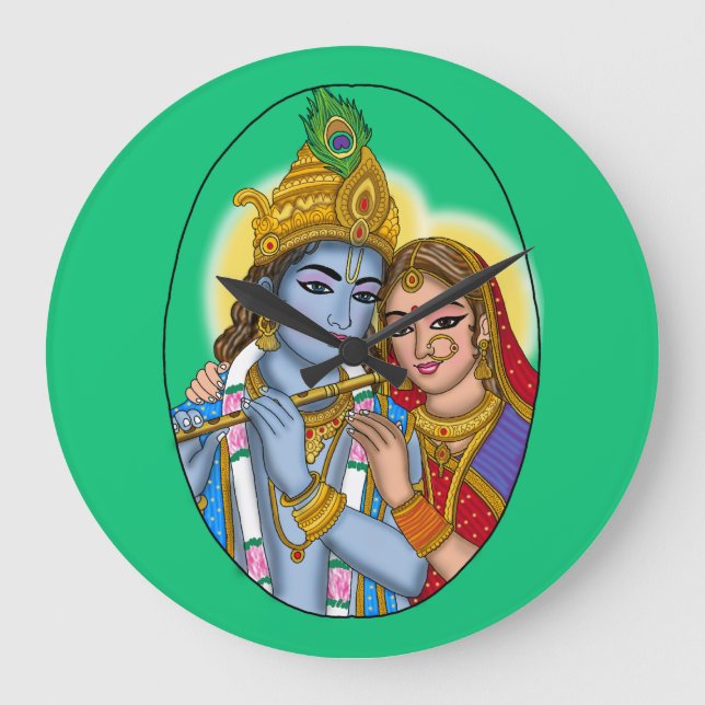 Radha Krishna Wall Clock (Front)