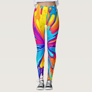 Radial Colour Burst Art Leggings