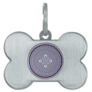 Radial Design Art Print Pet Name Tag