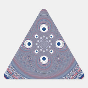 Radial Design Art Print Triangle Sticker