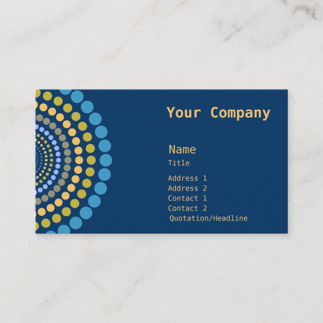 Radial Dots Quick-Create Business Card (Front)
