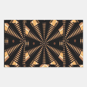 RADIAL Golden Spring PILLARS Elegant Deco GIFTS Rectangular Sticker