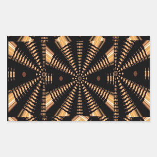 RADIAL Golden Spring PILLARS Elegant Deco GIFTS Rectangular Sticker