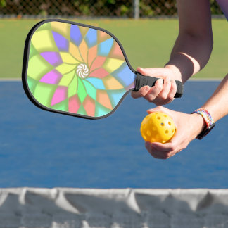 Radial Petal Geometric Design Pickleball Paddle