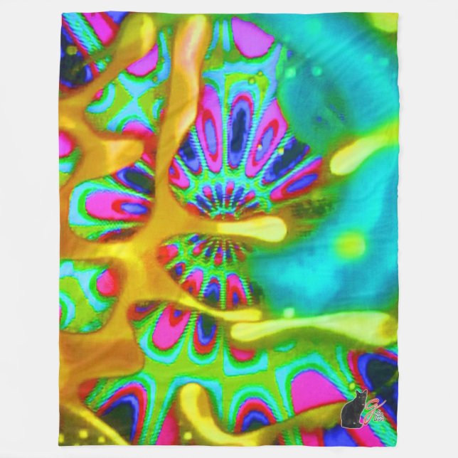Radial Rapture Fleece Blanket (Front)