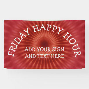 Radial Rays flower - red + your ideas Banner