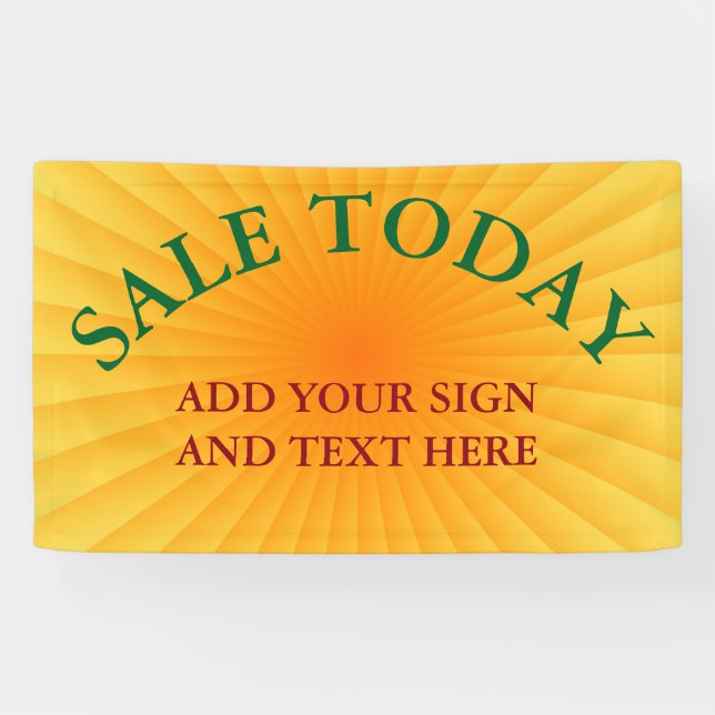 Radial Rays gradients - orange yellow + your ideas Banner (Horizontal)