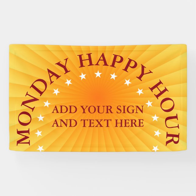 Radial Rays gradients - orange yellow + your ideas Banner (Horizontal)