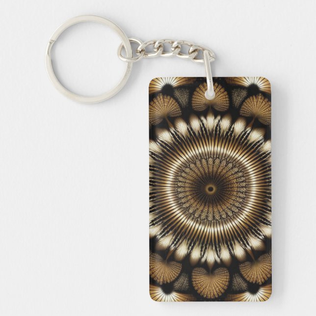 Radial Seashell Abstract Key Ring (Front)
