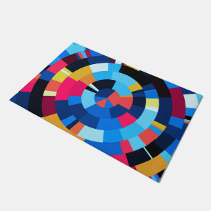 Radial tiles doormat
