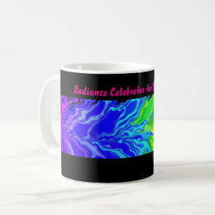“Radiance” – An Abstract Pride Pattern Coffee Mug
