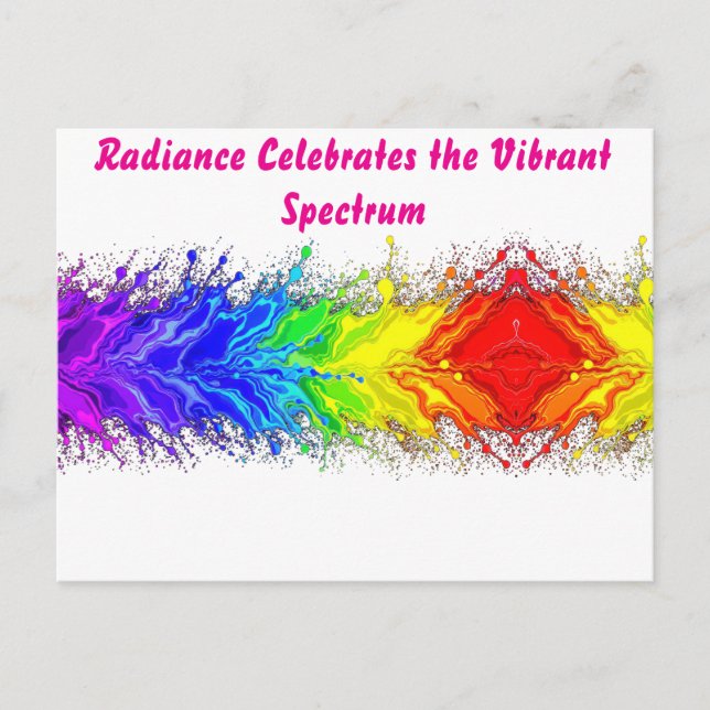 “Radiance” – An Abstract Pride Pattern  Postcard (Front)
