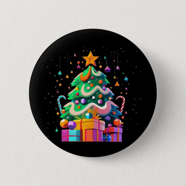 Radiance Christmas Tree Magic 6 Cm Round Badge (Front)