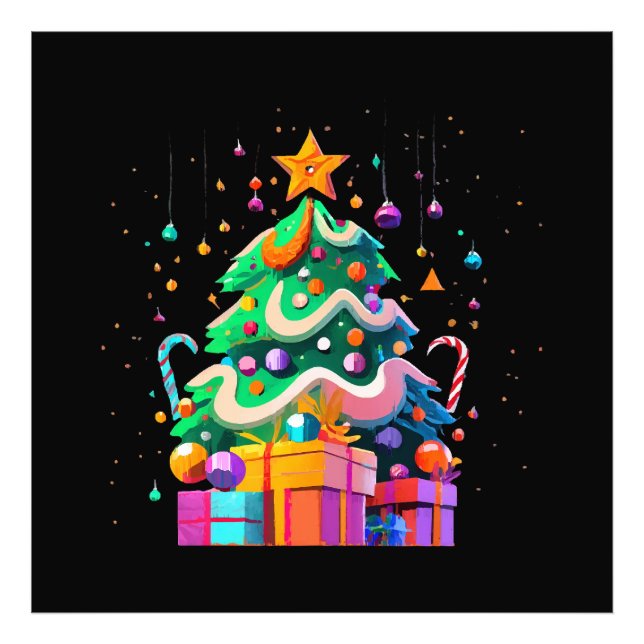 Radiance Christmas Tree Magic Photo Print (Front)