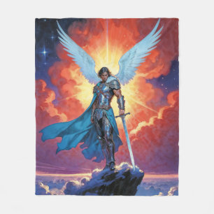 Radiance of Justice Archangel Michael Fleece Blanket