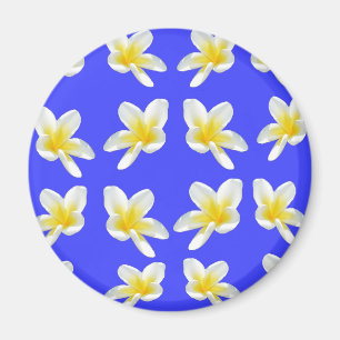 "Radiance on Blue: The Yellow Frangipani Story" Magnet