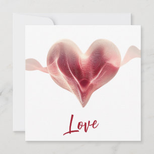 Radiant Abstract Heart of Love Card