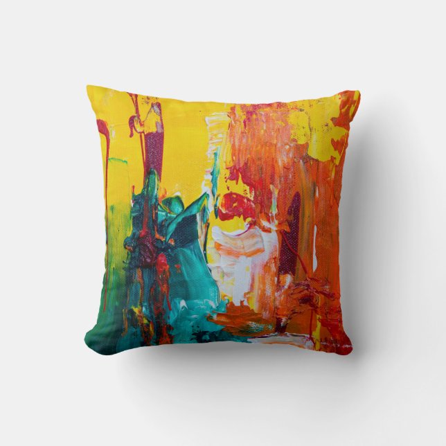 Radiant Abstract Throw Pillows (Front)