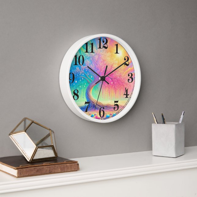Radiant Abstract Tree Design Clock (Office)