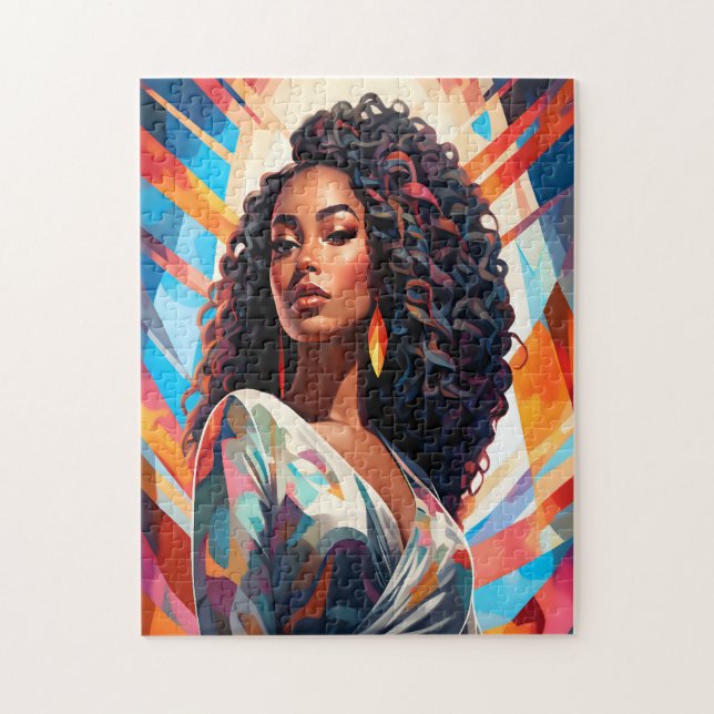 Radiant Afrocentric Beauty Jigsaw Puzzle (Vertical)