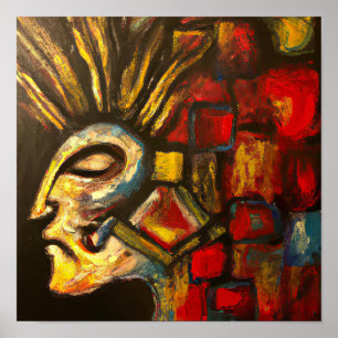 Radiant Ancestry: A Prism of Mayan Legacy Poster