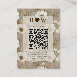 Radiant Anemones Accent Countryside Wedding Enclosure Card