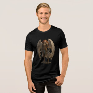Radiant Angel Warrior in Gold Armor Tri-Blend Shirt
