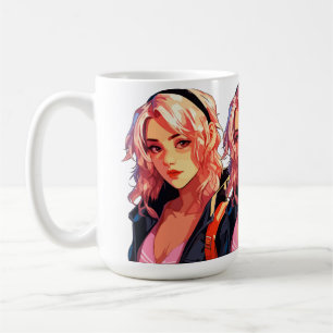 Radiant Anime Girl: Beautiful Manga Art Coffee Mug