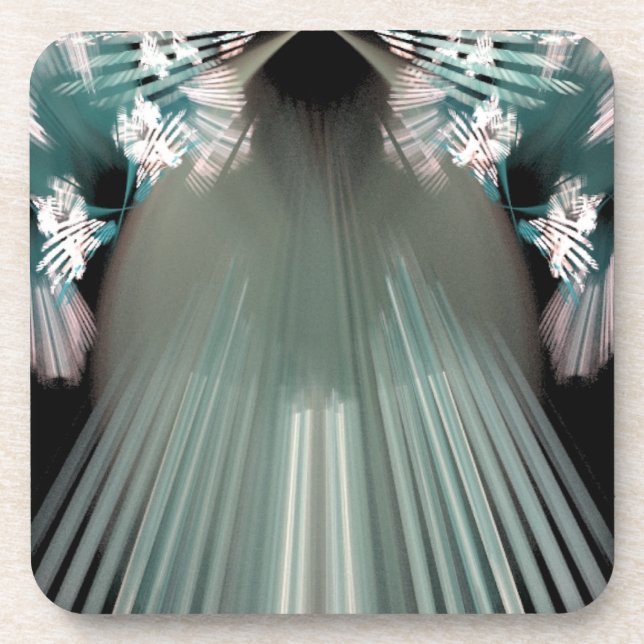 Radiant Beams From Above Set of Cork Coasters (Front)