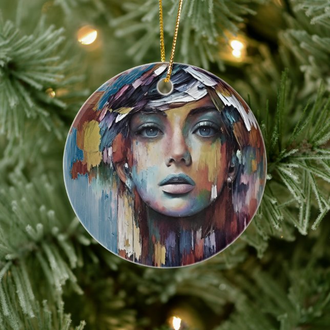 Radiant Beauty Unleashed Ceramic Ornament (Tree)