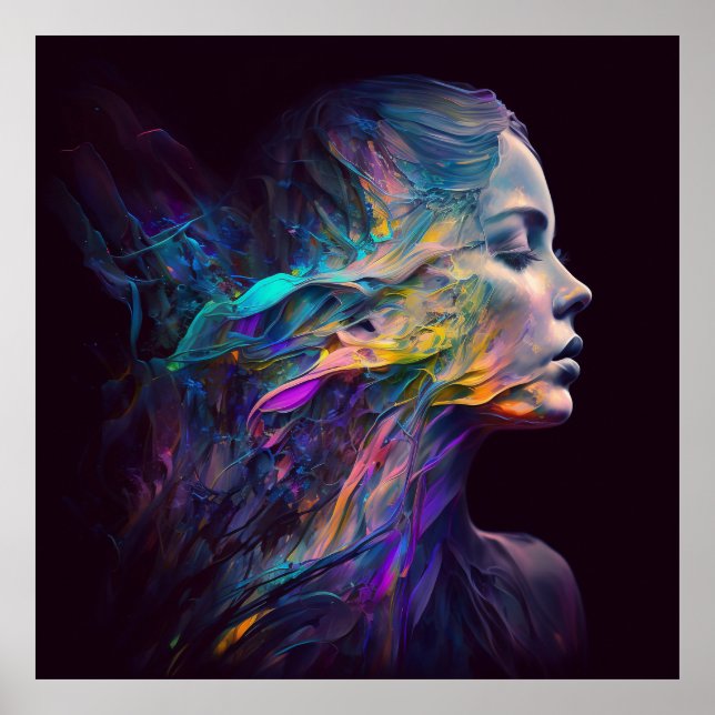 Radiant beauty with vivid colour scheme poster (Front)