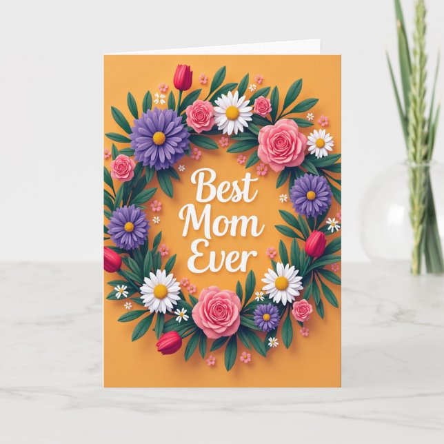 Radiant Best Mum Ever Card (Front)
